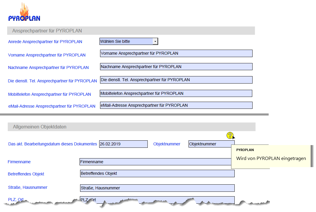 Datenerhebung per pfd Formular